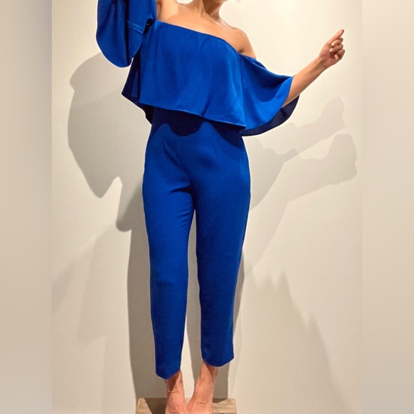Royal blue jumpsuit with flare top. - Picture 2 of 2